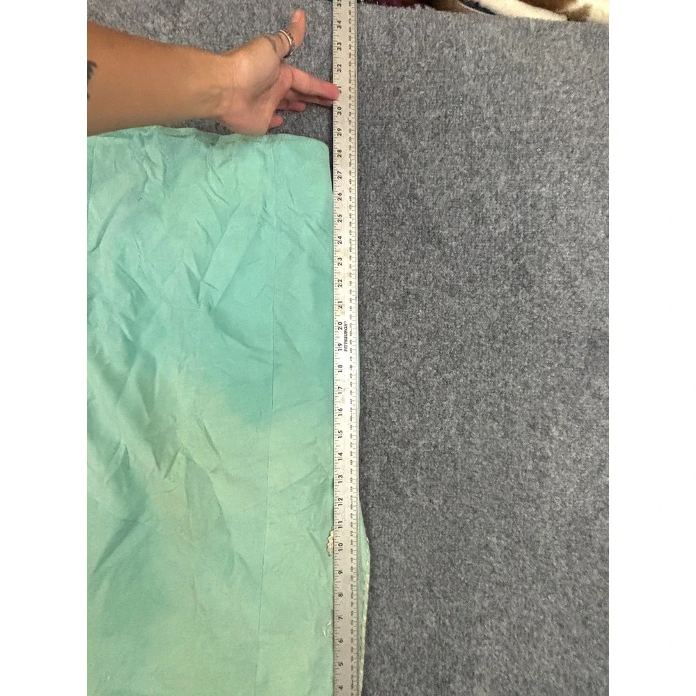 Michelle Julene Leather Skirt Teal Distressed Patina OOAK Small‎